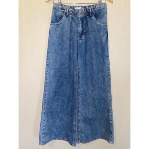 Free People Wide Leg Denim Jean SZ  XS